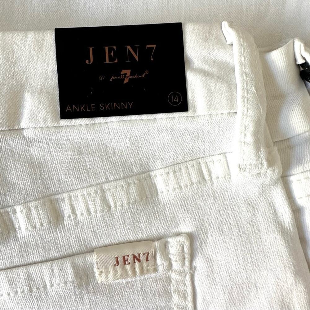 Jen7 by 7 for all mankind eyelet hem ankle skinny jeans Size 14 - Picture 11 of 13